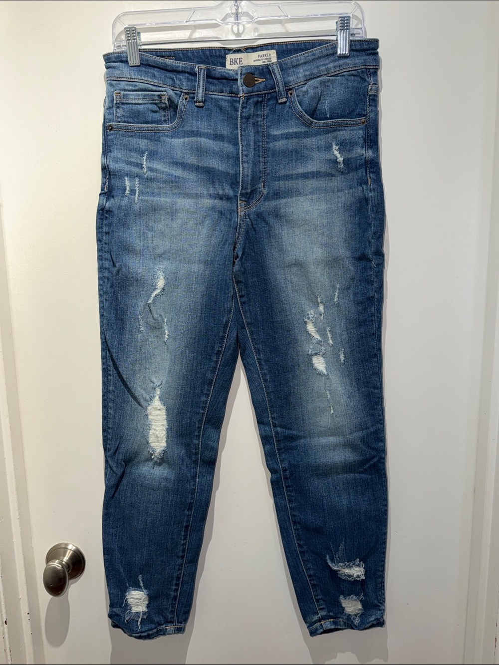 BKE Parker Skinny Ankle Ripped Jeans